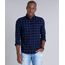 Camisa-Masculina-Comfort-em-Flanela-Estampada-Xadrez--com-Bolso-Manga-Longa-Azul-Marinho-8841744-Azul_Marinho_1