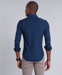 Camisa-Masculina-Slim-Mini-Print-Manga-Longa-Azul-Marinho-9095674-Azul_Marinho_2