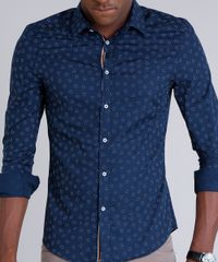 Camisa-Masculina-Slim-Mini-Print-Manga-Longa-Azul-Marinho-9095674-Azul_Marinho_4