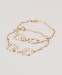 Kit-de-2-Pulseiras-Femininas-Parceiras-no-Crime-com-Algemas-Dourado-9218470-Dourado_1