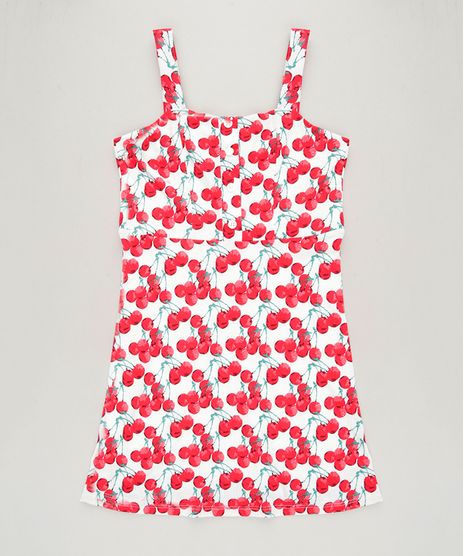Vestido-Infantil-Evase-Curto-Estampado-de-Cerejas-Sem-Manga-Branco-9232111-Branco_1