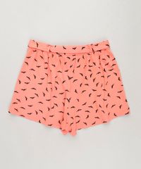Short-Infantil-Estampado-de-Passaros-com-Faixa-Coral-9232118-Coral_2
