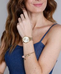 Kit-de-Relogio-Analogico-Mondaine-Feminino---Pulseira---53615LPMVDE1K-Dourado-9263267-Dourado_2