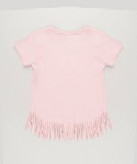 Blusa-Infantil-Flamingo-com-Glitter-e-Franjas-Manga-Curta-Decote-Redondo-em-Algodao---Sustentavel-Rose-9241757-Rose_2