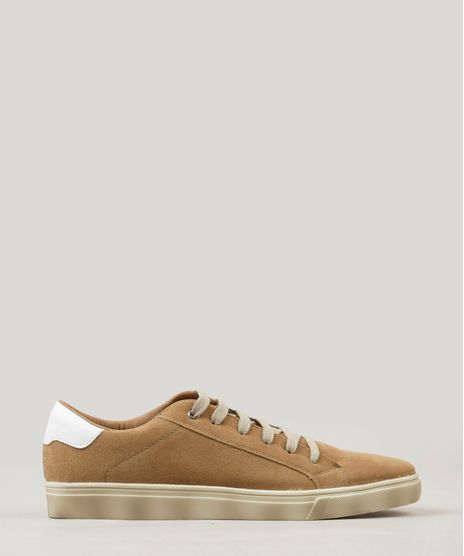 Tenis-Masculino-em-Camurca-com-Recorte-Caramelo-9210791-Caramelo_1