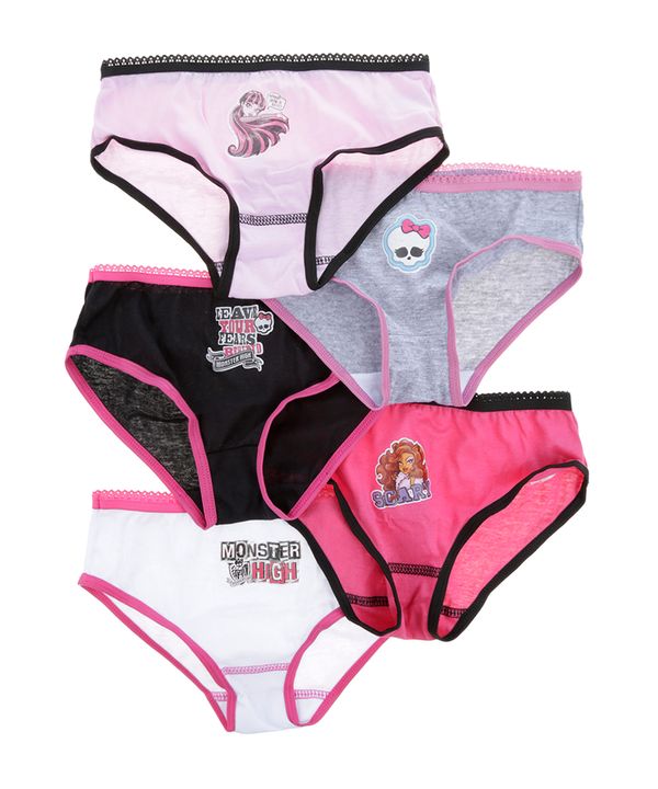 Kit de 5 Calcinhas Monster High Multicor 6