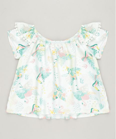 Blusa-Infantil-Ciganinha-Estampada-de-Folhagens-Manga-Curta-Verde-Claro-9245117-Verde_Claro_1