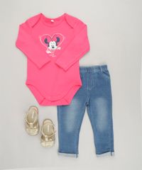 Body-Infantil-Minnie-Manga-Longa-Decote-Redondo-em-Algodao---Sustentavel-Rosa-Escuro-9124372-Rosa_Escuro_3