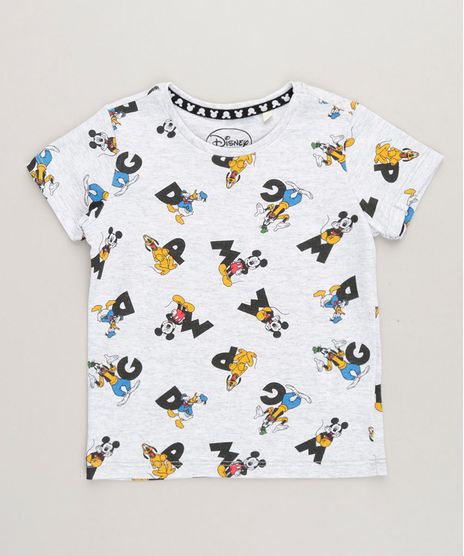 Camiseta-Infantil-Estampada-Turma-do-Mickey-Manga-Curta-Gola-Careca-Cinza-Mescla-Claro-9233522-Cinza_Mescla_Claro_1