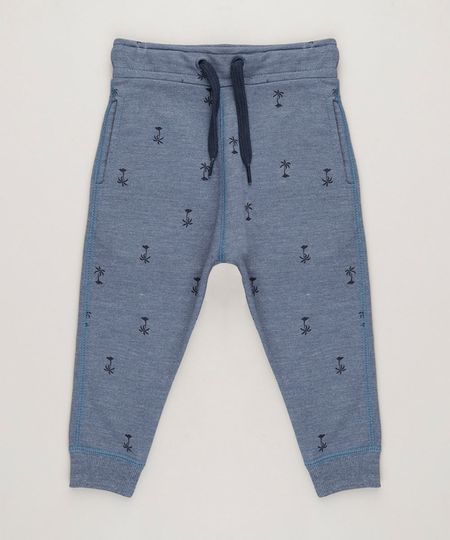 Calca-Infantil-Estampada-de-Coqueiros-em-Moletom-Azul-9227980-Azul_1