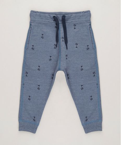 Calca-Infantil-Estampada-de-Coqueiros-em-Moletom-Azul-9227980-Azul_1