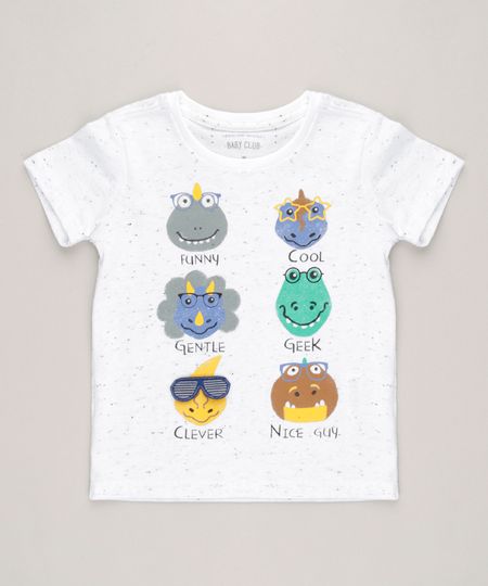 Camiseta-Infantil-com-Estampa-Interativa-de-Bichos-Manga-Curta-Gola-Careca-Off-White-9227836-Off_White_1