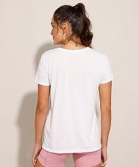 Camiseta Esportiva Feminina Princesas Branca costas