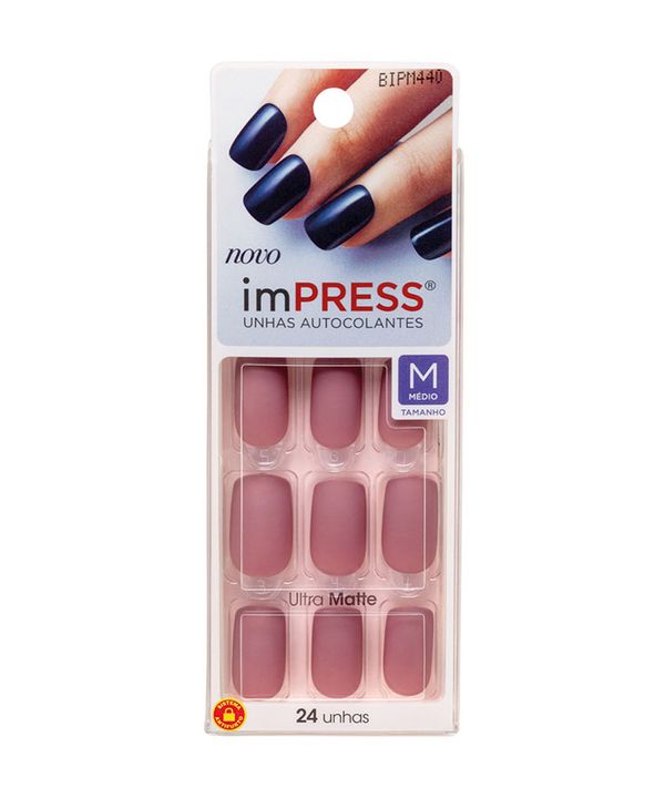 Unha ImPRESS Matte Média - Secret - Kiss NY único Único