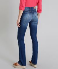 Calca-Jeans-Feminina-Boot-Cut-Sawary-Cintura-Alta-com-Botoes--Azul-Escuro-9240768-Azul_Escuro_2