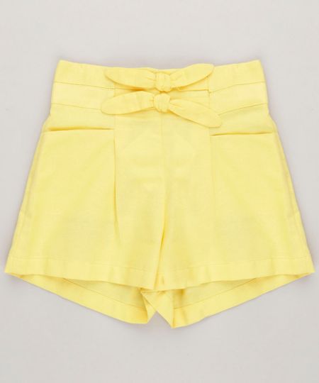 Short-Infantil-Lacos-e-Bolsos-Cintura-Alta-Amarelo-9115646-Amarelo_1