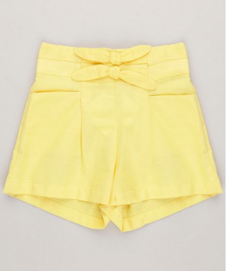 Short-Infantil-Lacos-e-Bolsos-Cintura-Alta-Amarelo-9115646-Amarelo_1