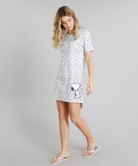Camisola-Feminina-Estampada-do-Snoopy-Manga-Curta-Off-White-9222801-Off_White_1