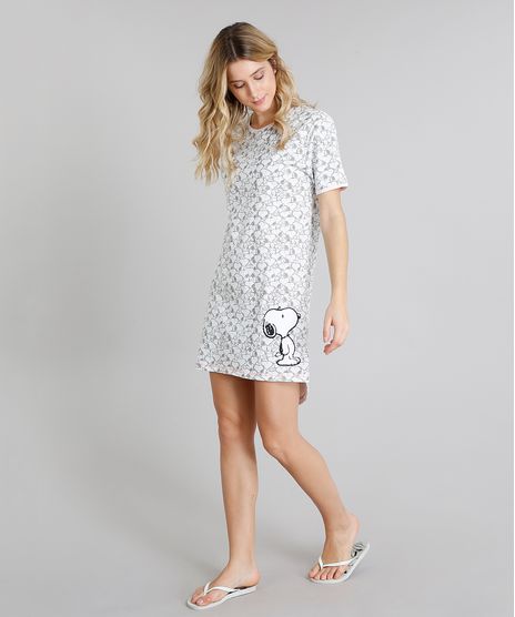 Camisola-Feminina-Estampada-do-Snoopy-Manga-Curta-Off-White-9222801-Off_White_1