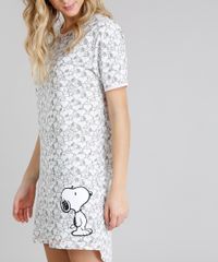 Camisola-Feminina-Estampada-do-Snoopy-Manga-Curta-Off-White-9222801-Off_White_3