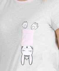 Pijama-Feminino-Coelho-com-Bolso-Manga-Curta-Cinza-Mescla-Claro-9246533-Cinza_Mescla_Claro_4
