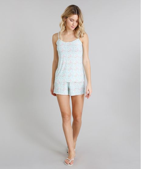 Short-Doll-Feminino-Estampado-Floral-Alcas-Finas-Verde-Claro-9218978-Verde_Claro_1