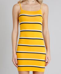 Vestido-Feminino-Basico-Curto-Listrado-Alca-Fina-Decote-Redondo-Amarelo-9241376-Amarelo_4