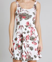 Vestido-Feminino-Evase-Curto-Estampado-Floral-Sem-Manga-Decote-Redondo-Off-White-9248328-Off_White_4