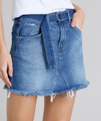 Saia-Jeans-Feminina-com-Bolsos-e-Cinto-Azul-Medio-9217863-Azul_Medio_4