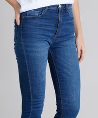 Calca-Jeans-Feminina-Super-Skinny-com-Bolsos-Azul-Medio-9211156-Azul_Medio_4
