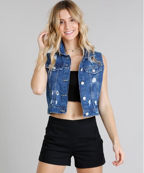 Colete-Jeans-Feminino-Cropped-Destroyed-Azul-Medio-9217852-Azul_Medio_1