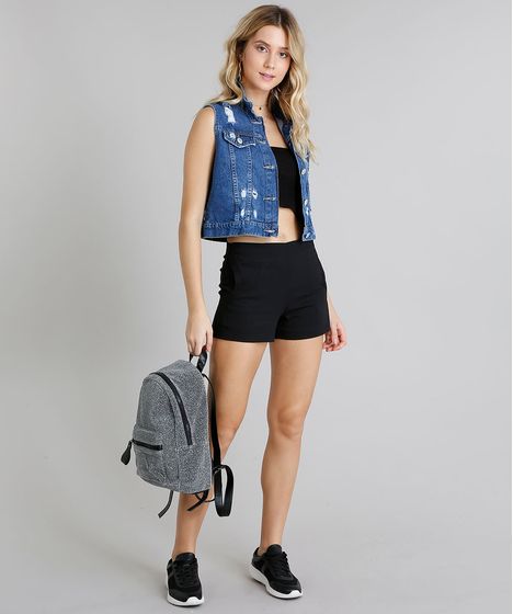 colete jeans feminino c&a