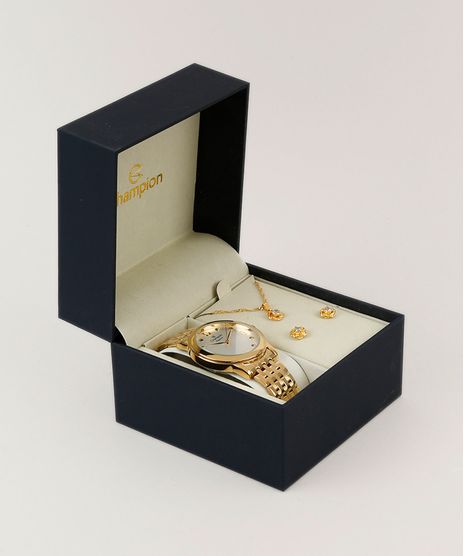 Kit-de-Relogio-Analogico-Champion-Feminino---Colar---Brinco---CN26813W-Dourado-9274913-Dourado_1