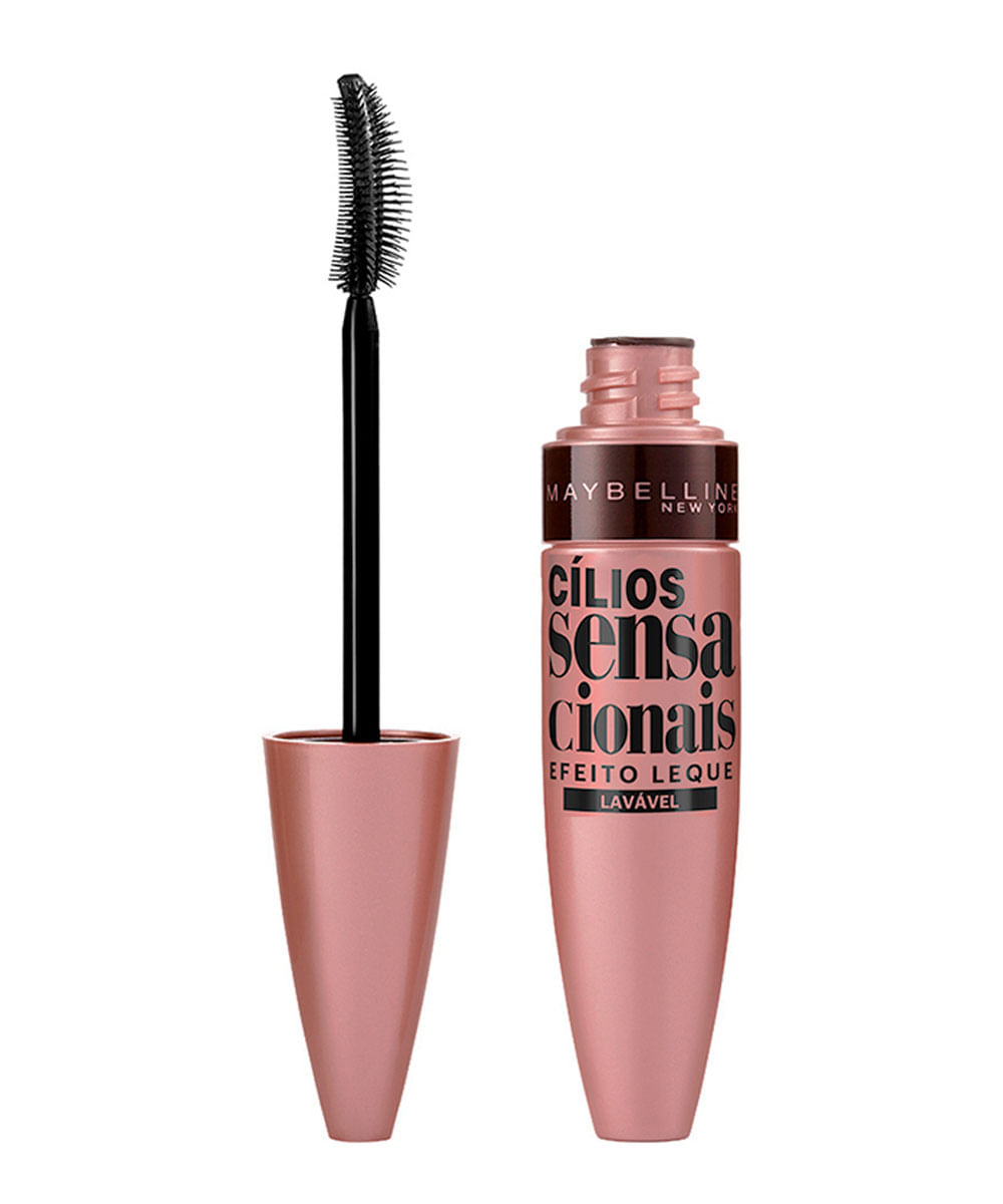 máscara para cílios levável maybelline cílios sensacionais preto