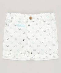 Bermuda-Infantil-Estampada-de-Bichos-em-Linho-e-Algodao---Sustentavel-Off-White-9114248-Off_White_1