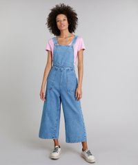 Macacao-Jeans-Feminino-Pantacourt-com-Bolsos-Azul-Claro-9314905-Azul_Claro_1