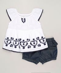 Conjunto-Infantil-de-Blusa-com-Bordado-Manga-Curta-Off-White---Short-Jeans-com-Babados-Azul-Escuro-9117939-Azul_Escuro_1