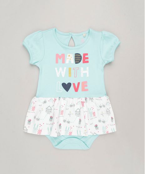 Body-Vestido-Infantil--Made-With-Love--Manga-Curta-Decote-Redondo-em-Algodao---Sustentavel-Verde-Claro-9117938-Verde_Claro_1