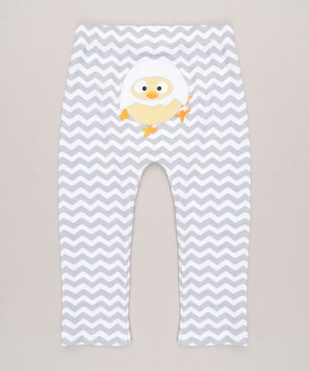 Calca-Infantil-Pintinho-Estampada-Chevron-em-Algodao---Sustentavel-Off-White-9110021-Off_White_1