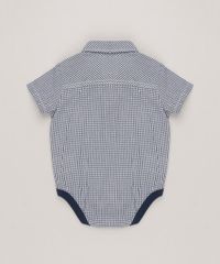 Body-Polo-Infantil-Estampado-Xadrez-com-Bordado-Manga-Curta-em-Algodao---Sustentavel-Azul-Marinho-9120603-Azul_Marinho_2