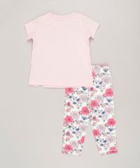 Conjunto-Infantil-Coelhinho-de-Blusa-Manga-Curta-Rosa---Calca-Legging-Estampada-Floral-em-Algodao---Sustentavel-Off-White-9117943-Off_White_2