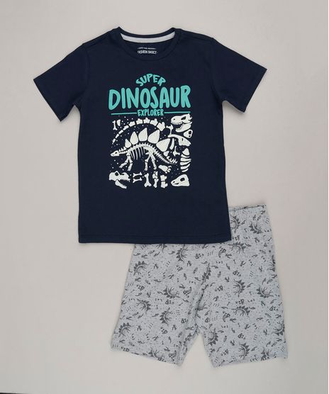 Pijama-Infantil-com-Estampa-de-Dinossauro-que-Brilha-no-Escuro-Manga-Curta-Gola-Careca-Azul-Marinho-9224201-Azul_Marinho_1