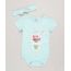 Body-Infantil-com-Estampa-de-Flores-Manga-Curta-Decote-Redondo---Faixa-de-Cabelo-com-Laco-em-Algodao---Sustentavel-Verde-Claro-9114246-Verde_Claro_1