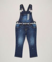 Macacao-Jeans-Infantil-com-Puidos-e-Cinto-Azul-Escuro-9140484-Azul_Escuro_1