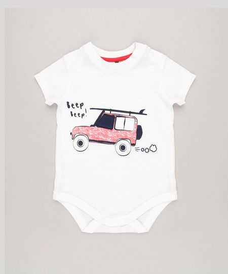 Body-Infantil-com-Estampa-Interativa-de-Carro-Manga-Curta-Gola-Careca-em-Algodao---Sustentavel-Off-White-9118899-Off_White_1