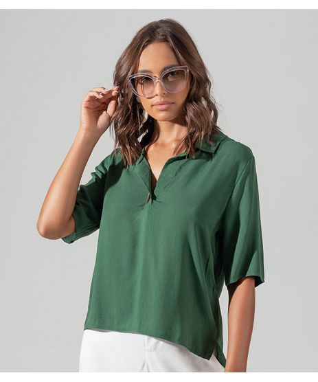 polos verdes para mulher