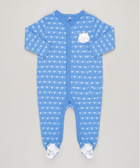 Macacao-Infantil-Ursinho-Estampado-Geometrico-Manga-Longa-em-Algodao---Sustentavel-Azul-9110026-Azul_1
