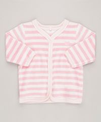 Cardigan-Infantil-em-Plush-Listrado-Manga-Longa-de-Algodao---Sustentavel--Rosa-8859068-Rosa_1