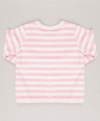 Cardigan-Infantil-em-Plush-Listrado-Manga-Longa-de-Algodao---Sustentavel--Rosa-8859068-Rosa_2