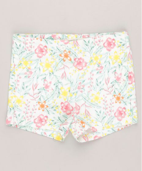 Short-Infantil-Estampado-Floral-em-Algodao---Sustentavel-Off-White-9158423-Off_White_1